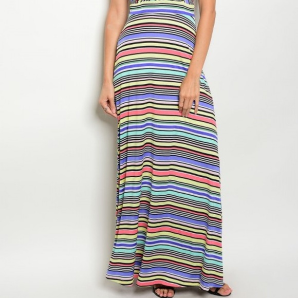 👋 LAST CHANCE NEW Multi Color Striped Maxi - Picture 6 of 8